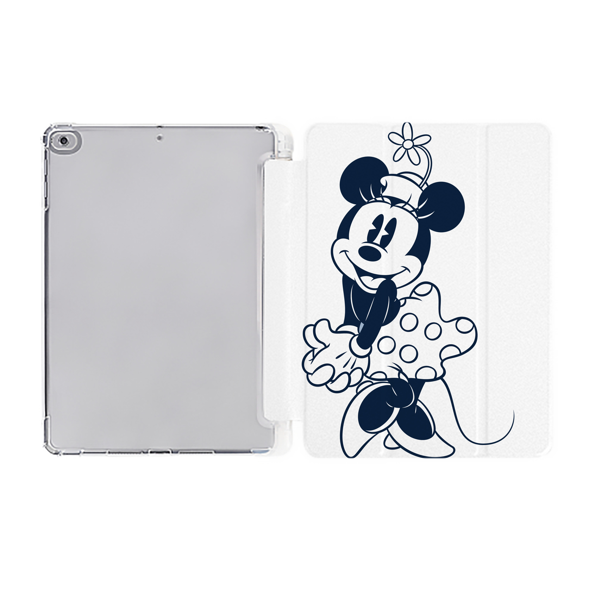 （画像用） ミッキーマウス Mickey Mouse IPad ケース ペン収納付き 三つ折りスタンド PUレザー×シリコン 対応機種9.5/10.5/10.9インチ